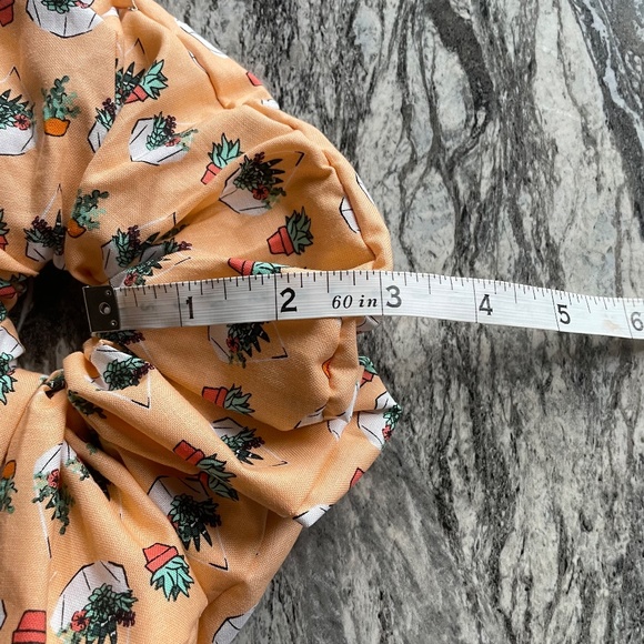 Succulent Pastel Orange Extra Large Scrunchies - Picture 3 of 3